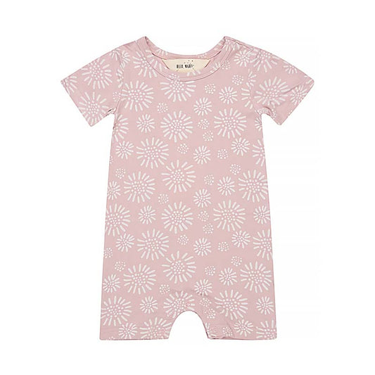 Bamboo Baby Romper Lilac Spring Print