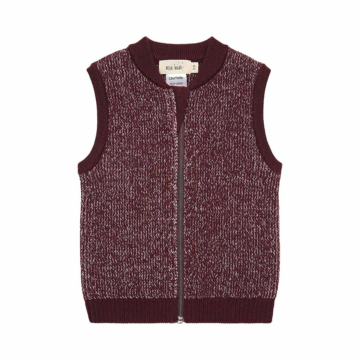 Merino Knitted Body Warming Vest Plum
