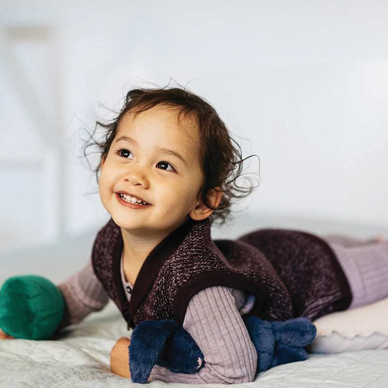 Merino Knitted Body Warming Vest Plum