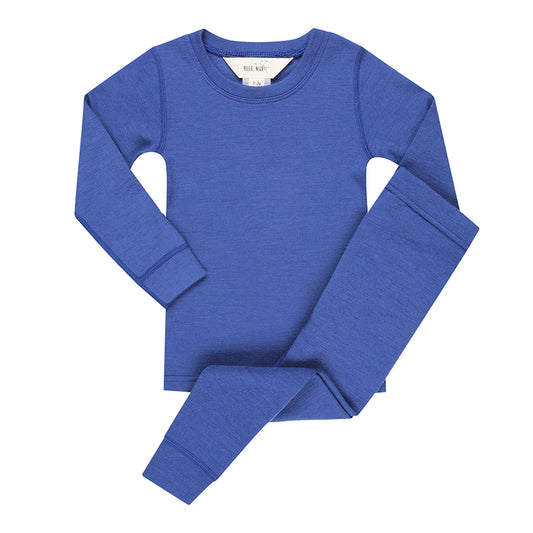 Merino Wool Thermal Pyjama Set Zimmer Blue