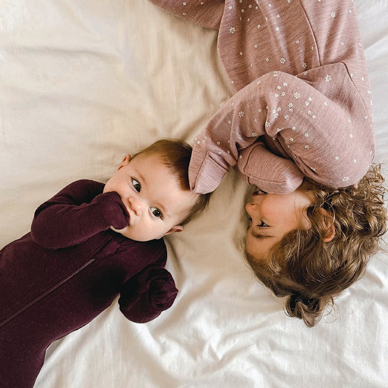 Basics Merino Wool Onesie Eggplant