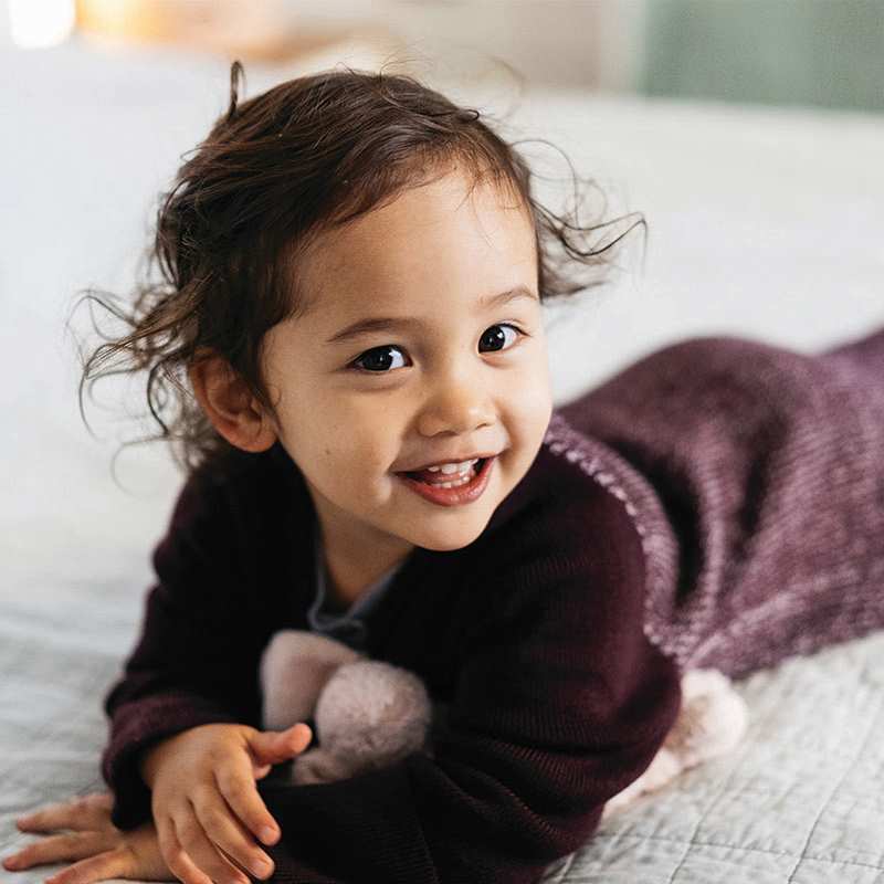 Merino Knitted Sleepsuit Plum