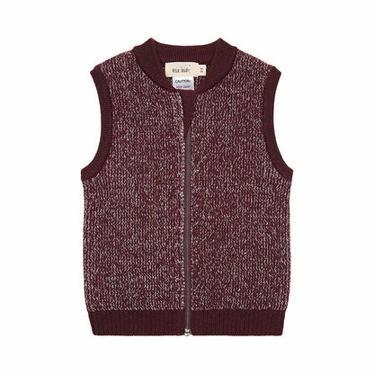 Merino Knitted Body Warming Vest Plum