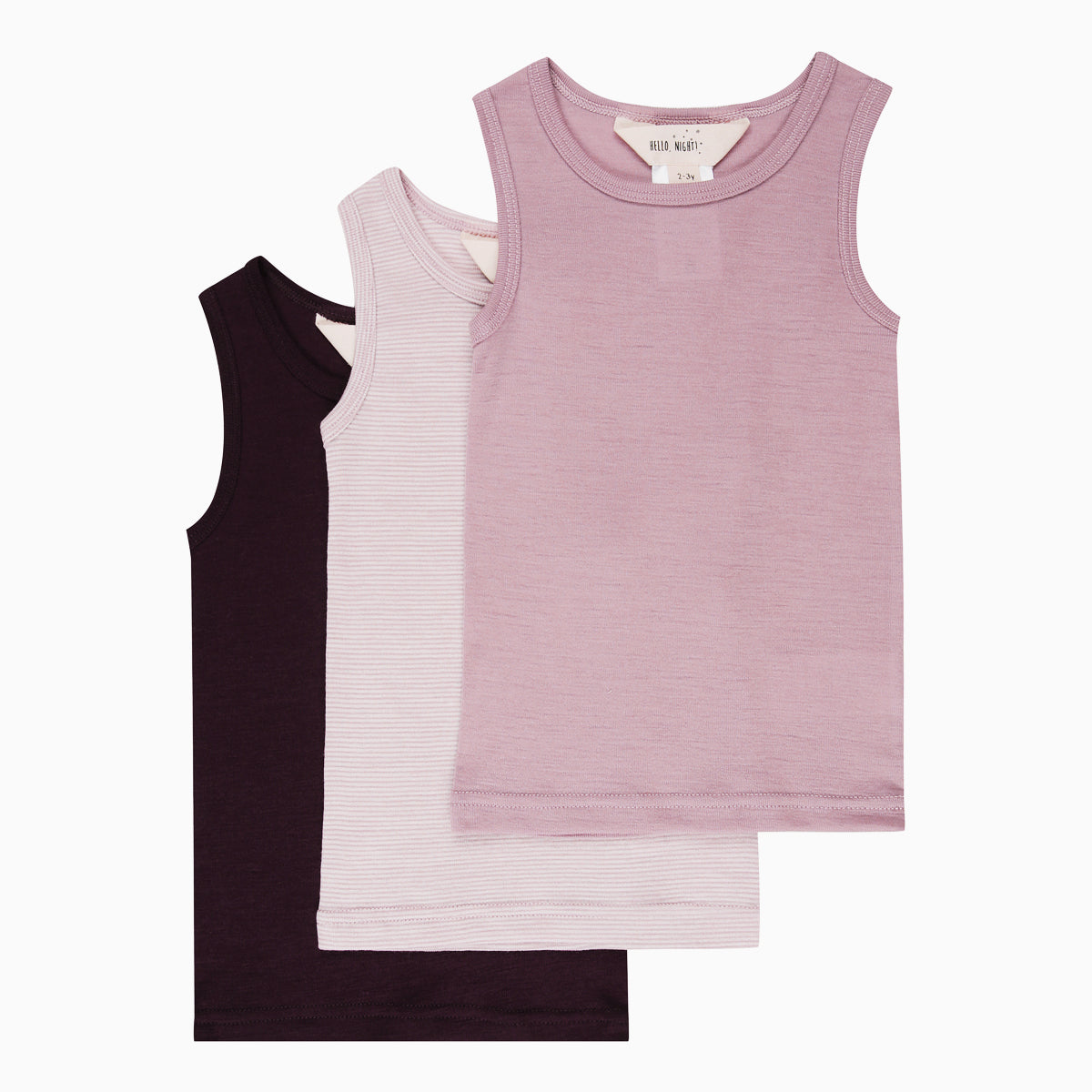 Basics Merino Wool Singlet 3-Pack Mauve