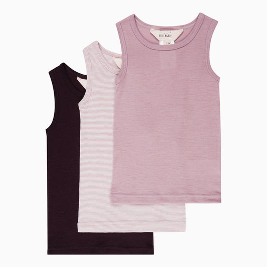 Basics Merino Wool Singlet 3-Pack Mauve