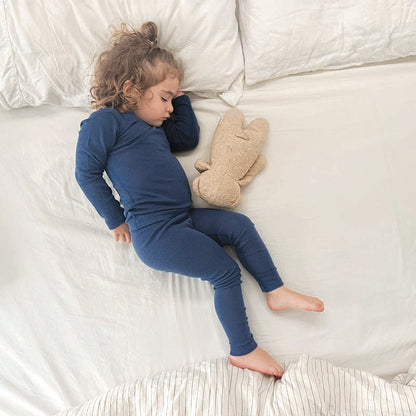 Basics Merino Wool Pyjama Set 2-Pack Citron/Zimmer Blue
