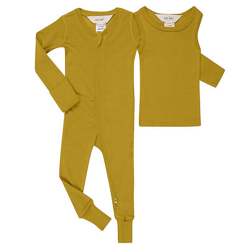 Basics Merino Wool Onesie and Singlet Pack Citron