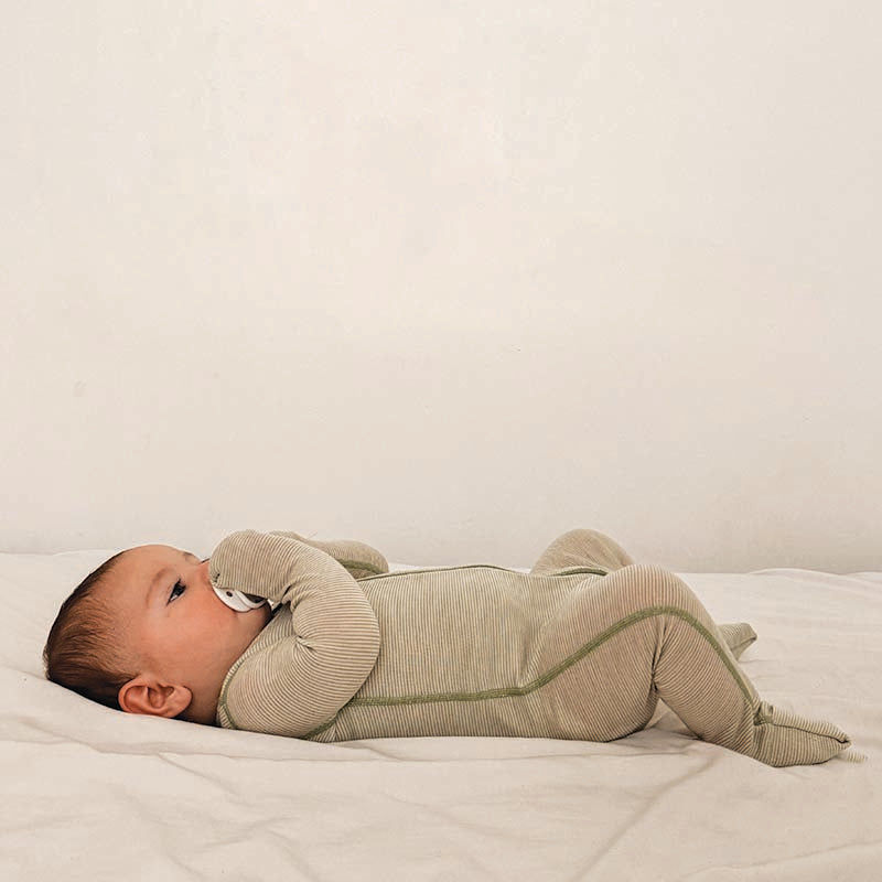 Basics Merino Wool Onesie and Singlet Pack Pistachio Stripe