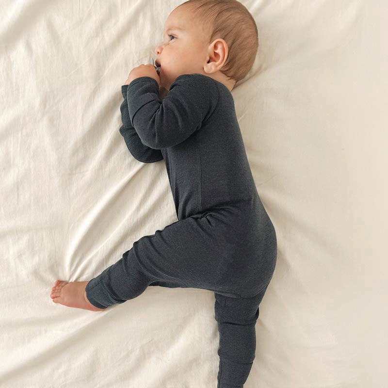 Basics Merino Wool Onesie Space Blue