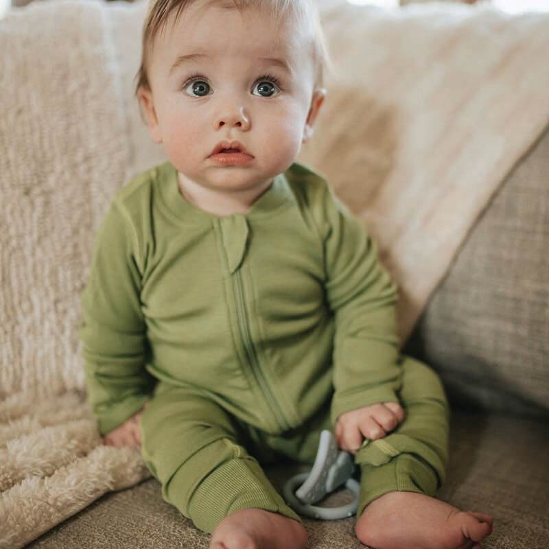 Basics Merino Wool Onesie Pistachio