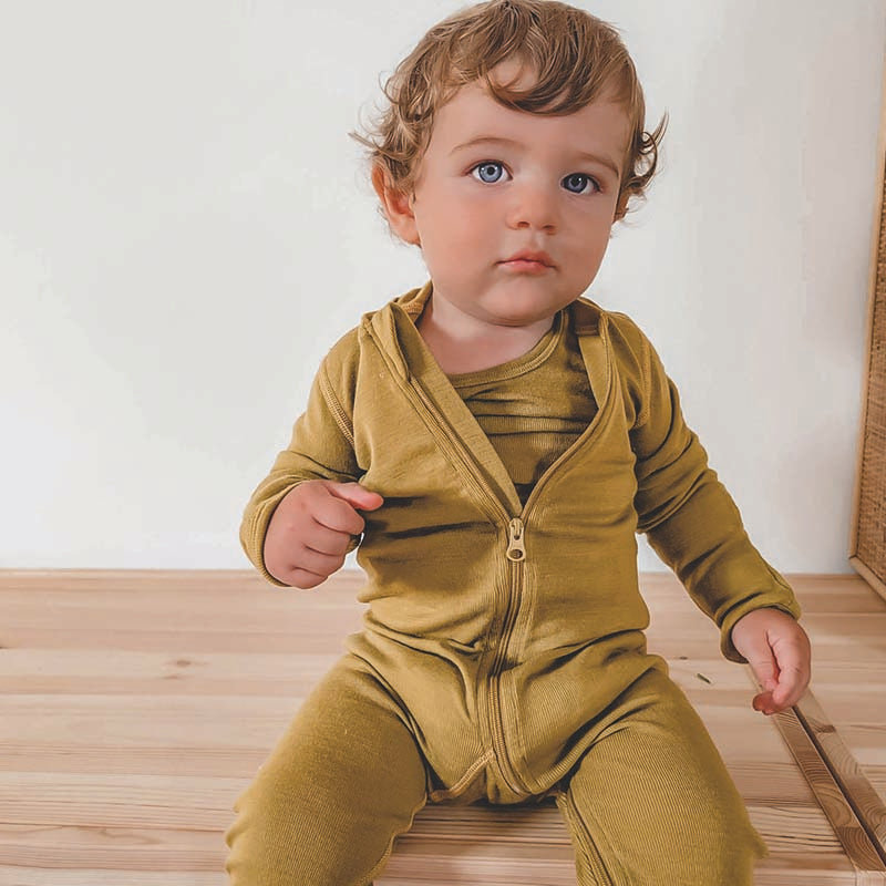 Basics Merino Wool Onesie and Singlet Pack Citron