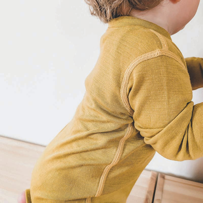 Basics Merino Wool Onesie and Singlet Pack Citron