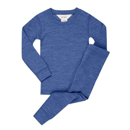 Merino Wool Thermal Pyjama Set Zimmer Blue