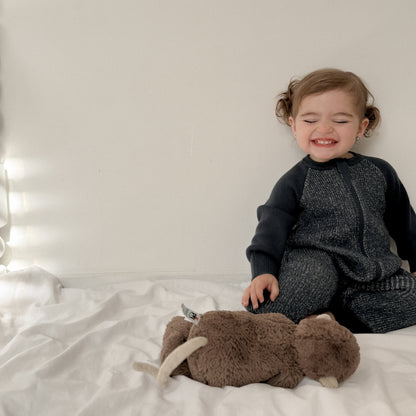 Merino Knitted Sleepsuit Denim