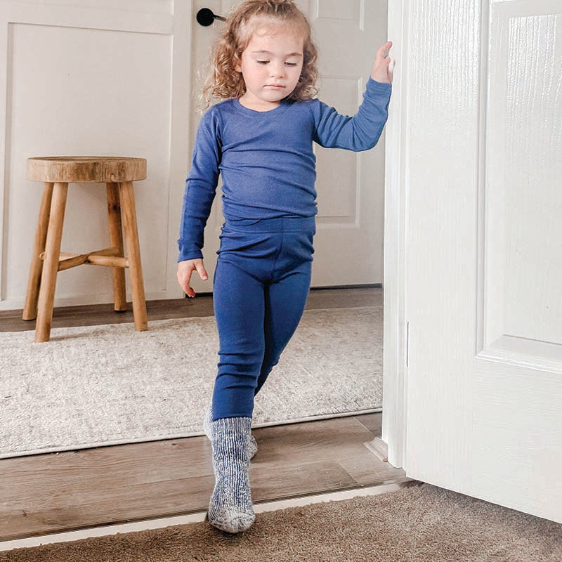 Merino Wool Kid's Sleep Socks Zimmer Blue