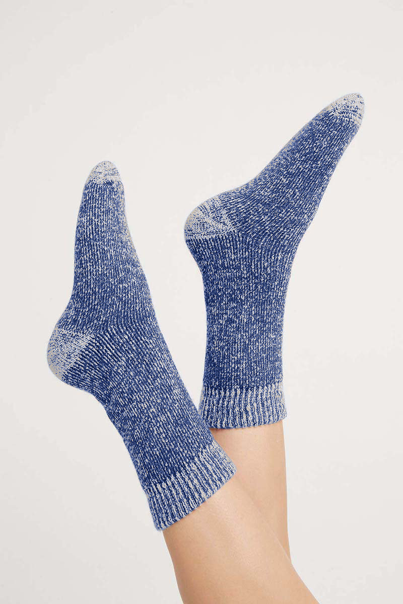 Women's Merino Sleep Socks Zimmer Blue