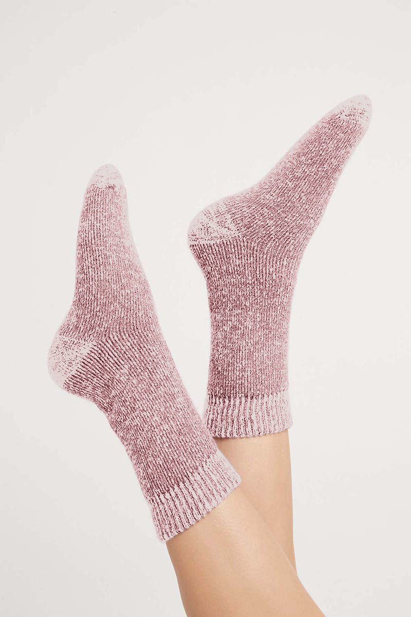 Women's Merino Sleep Socks Mauve