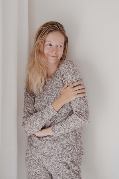 Women's Merino Layer Set Pyjamas Bunny Print