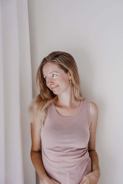 Women's Merino Everyday Singlet Mauve