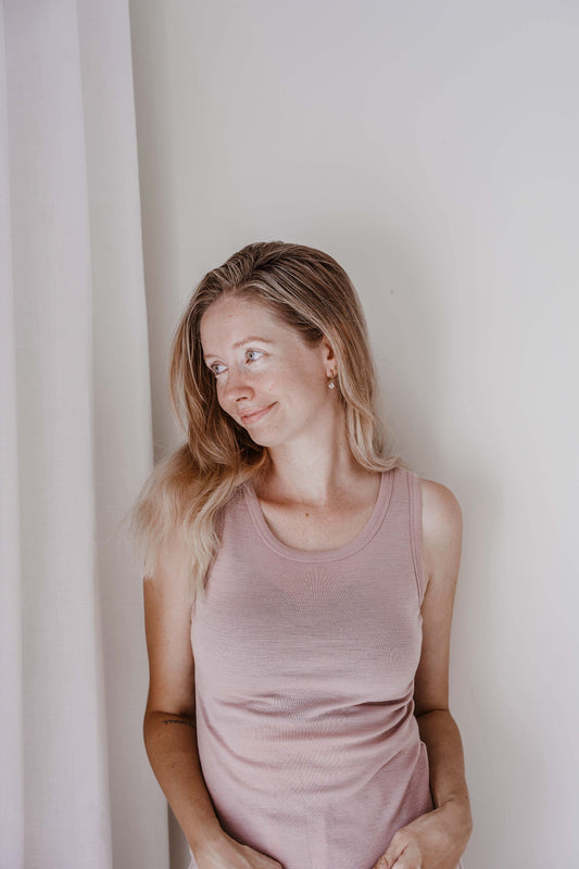 Women's Merino Everyday Singlet Mauve