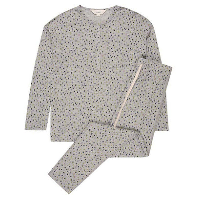 Women's Merino Button Pyjama Set Scatter Print