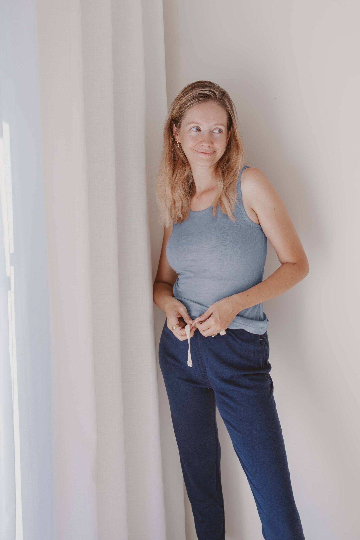 Women's Merino Everyday Singlet Dusty Blue