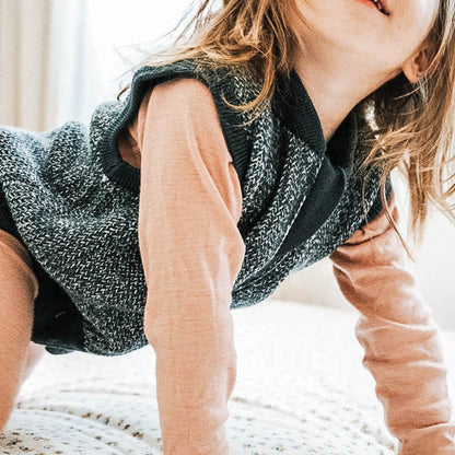 Merino Knitted Body Warming Vest Denim