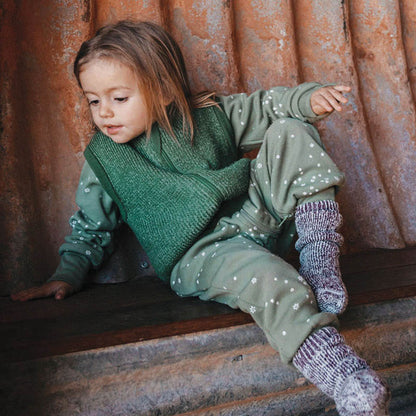 Merino Knitted Body Warming Vest Leaf