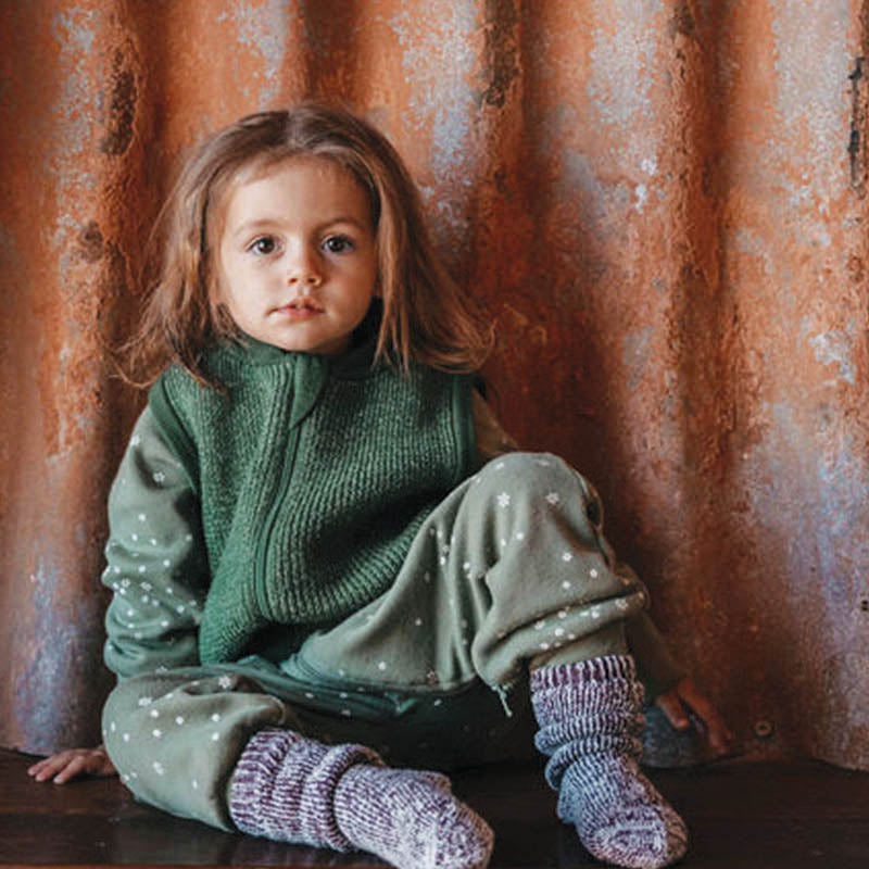 Merino Knitted Body Warming Vest Leaf
